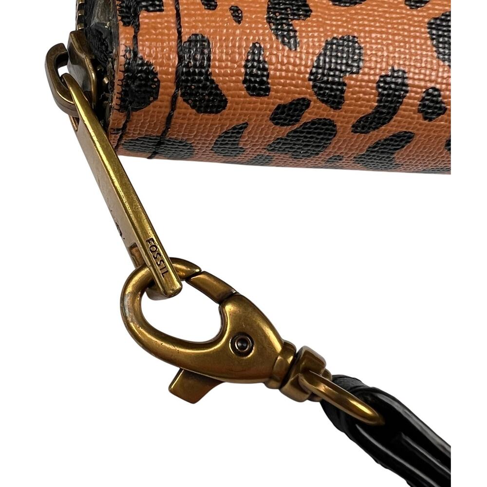 Fossil Logan Rfid Zip Around Clutch Cheetah Wrist… - image 5